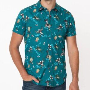 Unique Vintage x Gremlins Mens L Short Sleeve Button Down Shirt, The First Batch